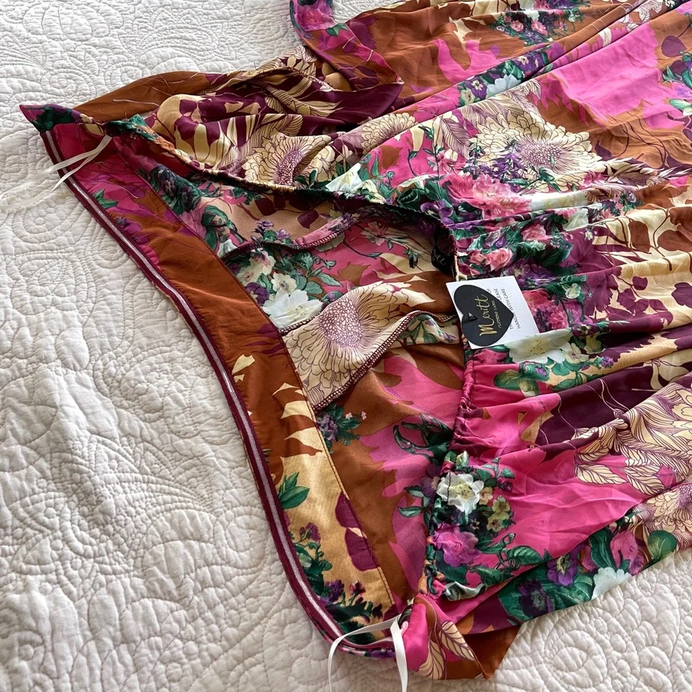 NWT Satin Floral Strapless Jumpsuit - Picture 5 of 5